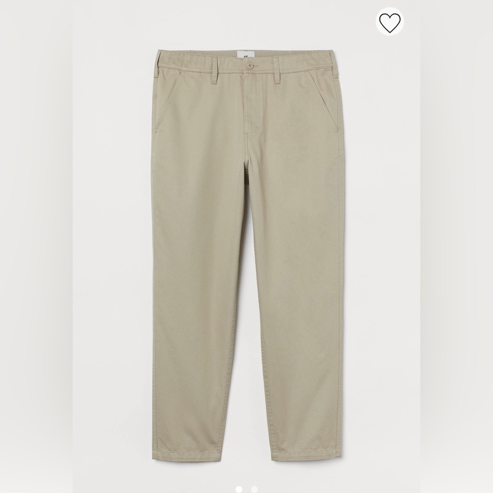 H&M Men Regular Fit Chinos Beige Size 34 NWT
